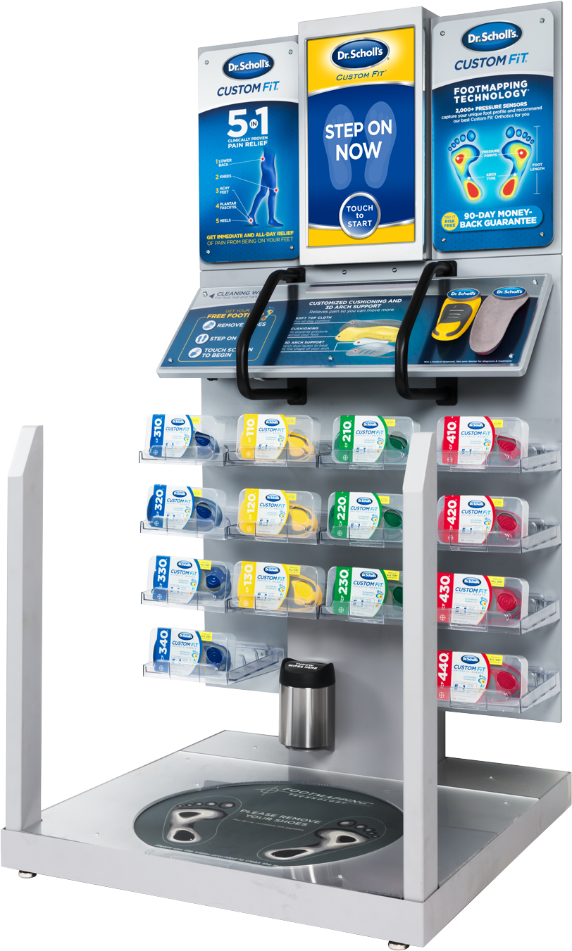 The Custom Fit Orthotics kiosk that Dr. Scholl's and Tekscan worked together to develop.