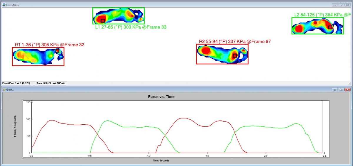 Gait steps with graph