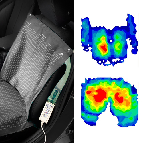 Body pressure mapping in a seating configuration