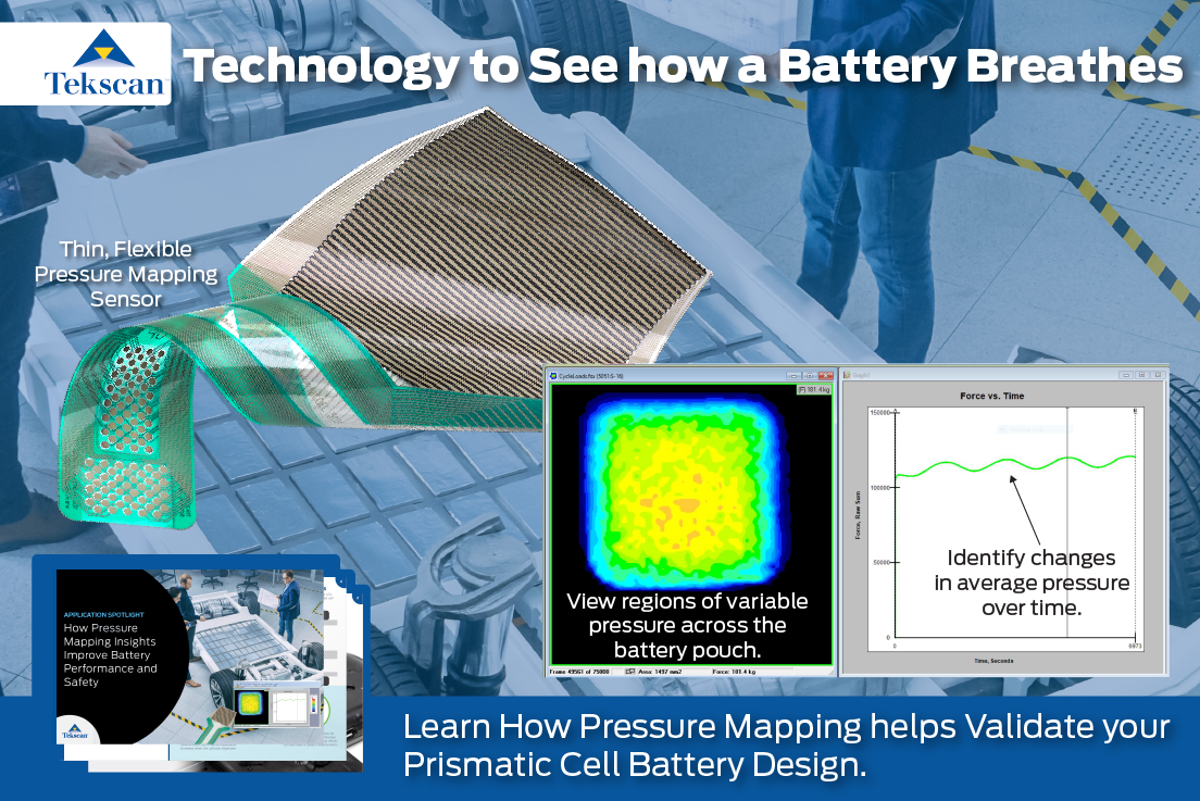 pressure mapping prismatic cell battery technology