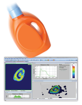 Figure 2: Results from a packaging drop test displays pressure distribution in finite detail.