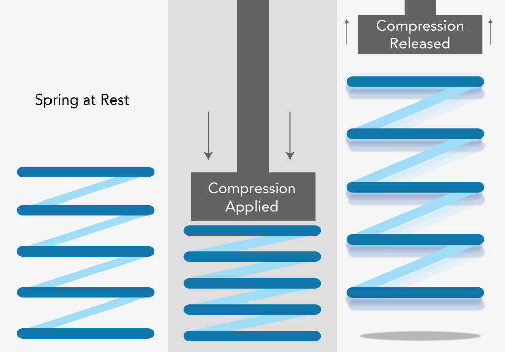 Figure 2: Compression Force Applied to a Spring