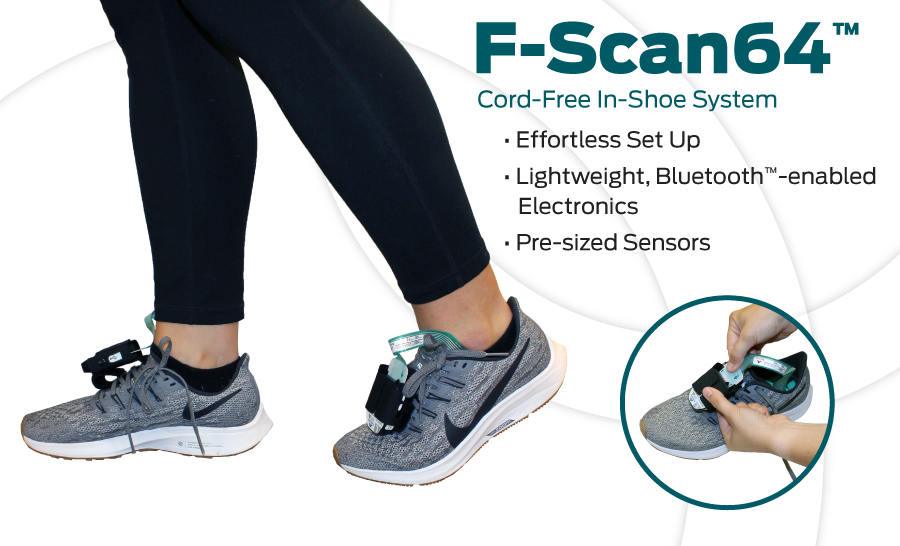 F-Scan64 - Completely Cord-Free, Easy-to-use In-Shoe Gait Analysis System