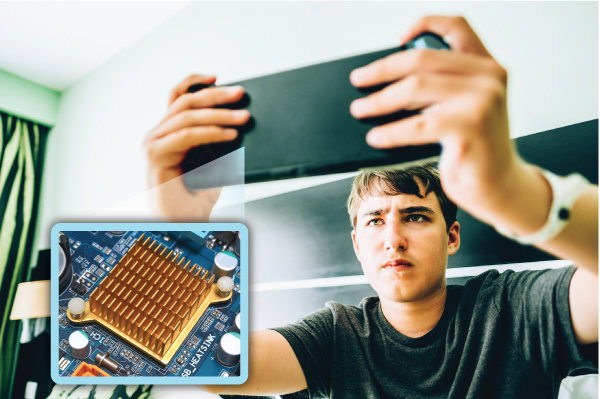 I-Scan technology can be used in the heat sink assembly process for consumer electronics