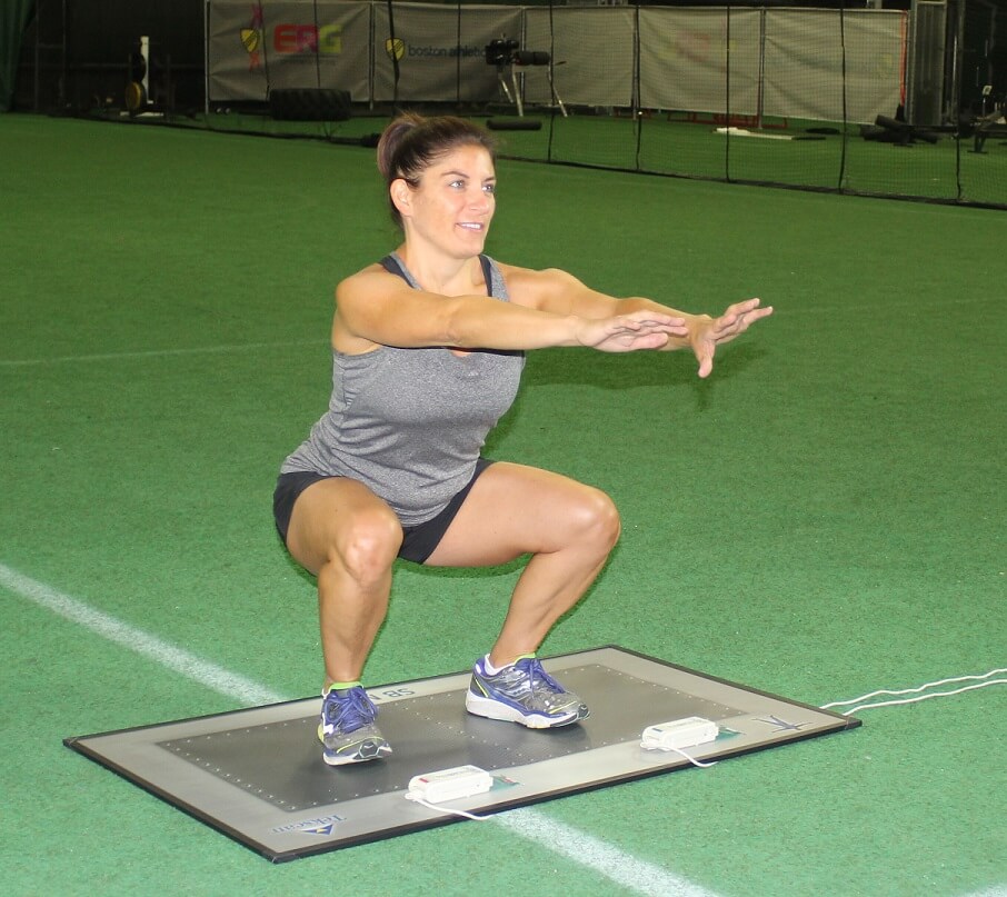 Woman doing a squat