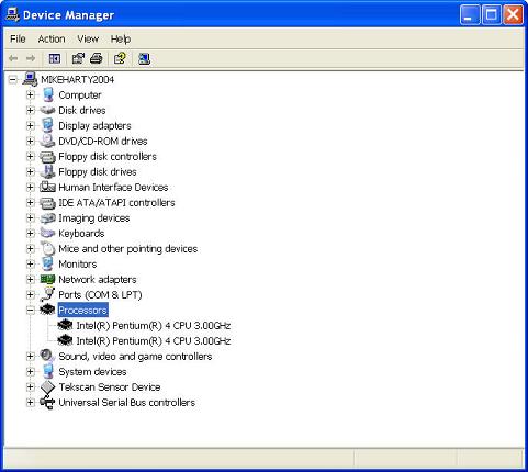 Device Manager - Processors