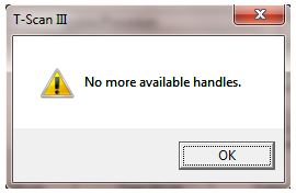 No more available handles.