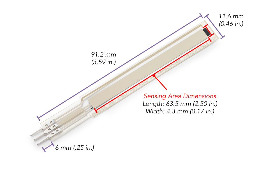 FlexiPot strip sensor