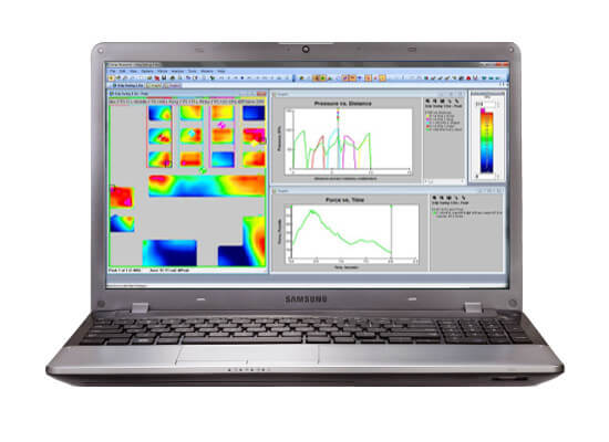 Analyze grip pressure and forces on your Windows-based PC using our pressure mapping software (laptop not included)