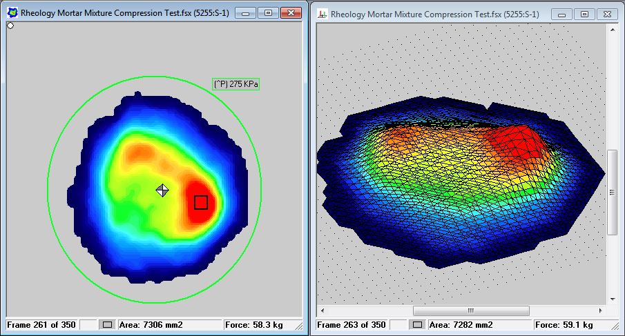 Mortar mixture compression test