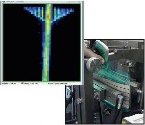 Pressure output during the sealing of an IV bag.