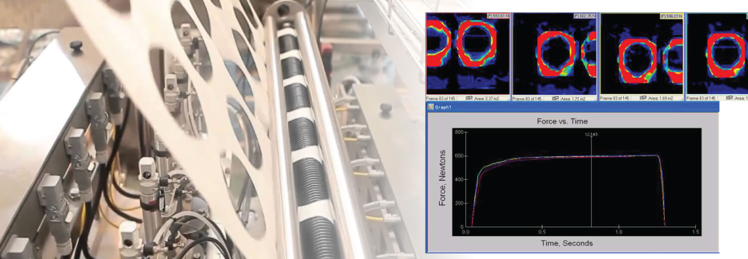 Integrating pressure mapping technology into an ultrasonic welding machine UI, as shown above, can provide real-time pressure data that helps ensure an optimal production run.