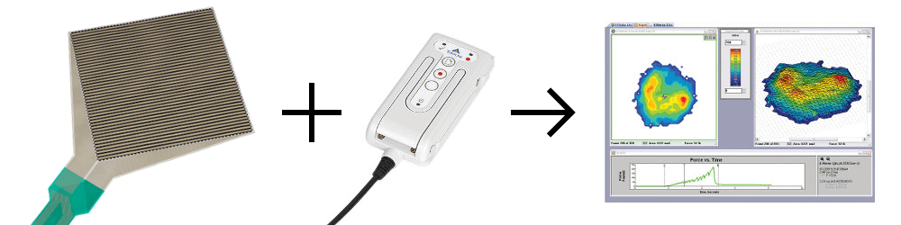 The load placed on a pressure measuring sensor passes through scanning electronics, returning real-time data and insightful visualizations
