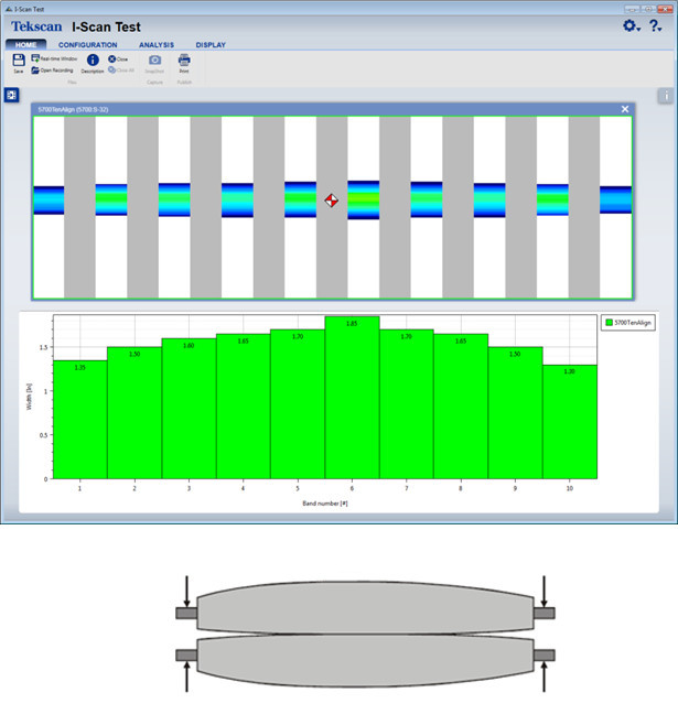 Software showing heavy crown or misalignment